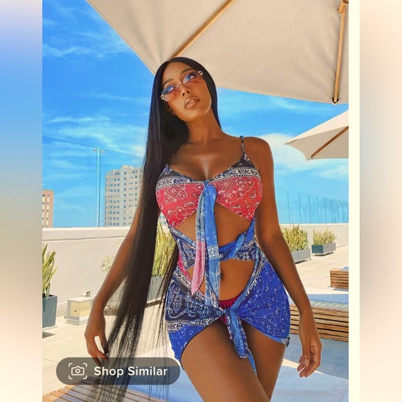 NWT fashion nova cover up💙💗 - Picture 3 of 7